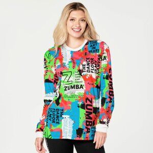 Large Zumba Wear Free to Create Long Sleeve Tee NWT